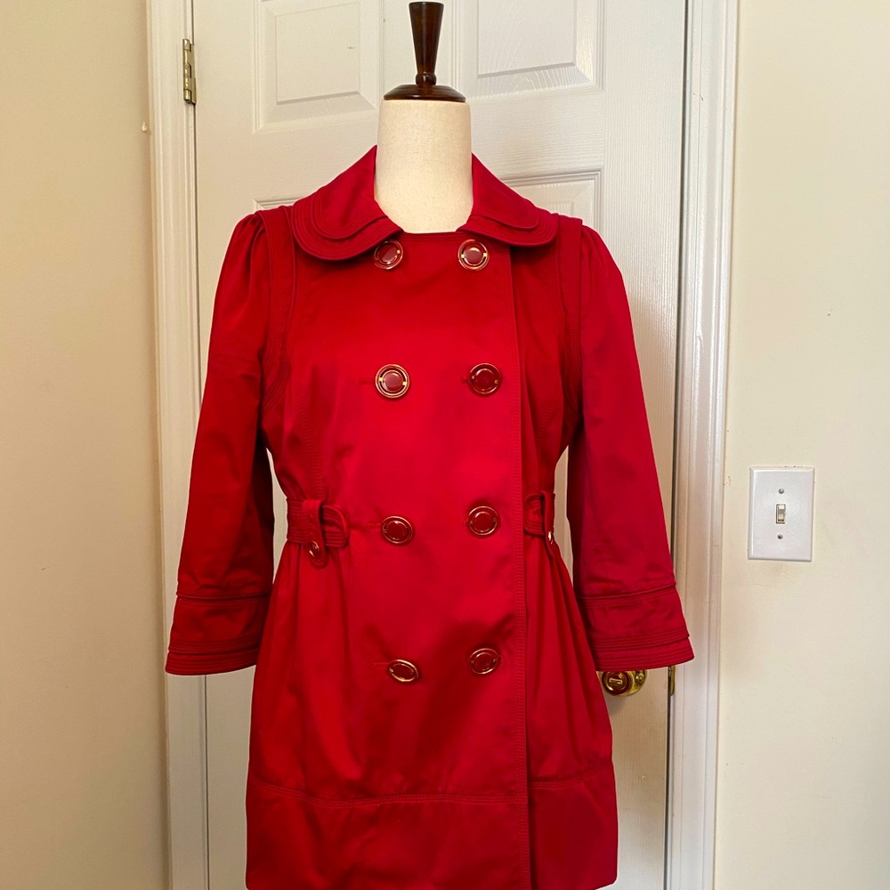 JUICE COUTURE RED PEACOAT SIZE M
